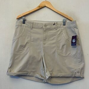 Gloria Vanderbilt pebblestone cuffed Misha shorts Size 14 New